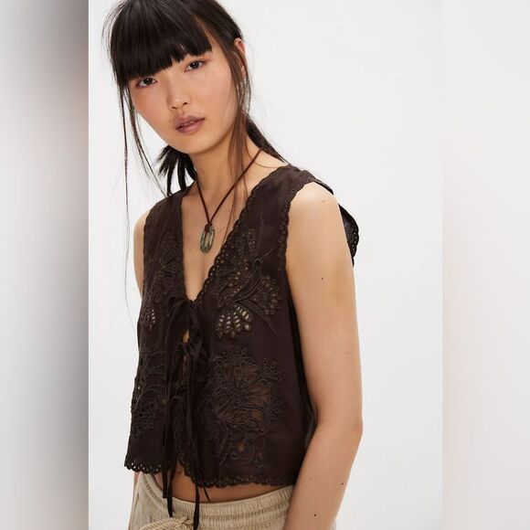 Free people Sweet Escape Top black medium NWT - Picture 1 of 8